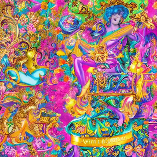 Image similar to Lisa Frank and Baroque collaboration