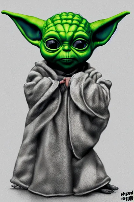 Image similar to baby yoda as a dj, illustration, highly detailed, artstation, grogu