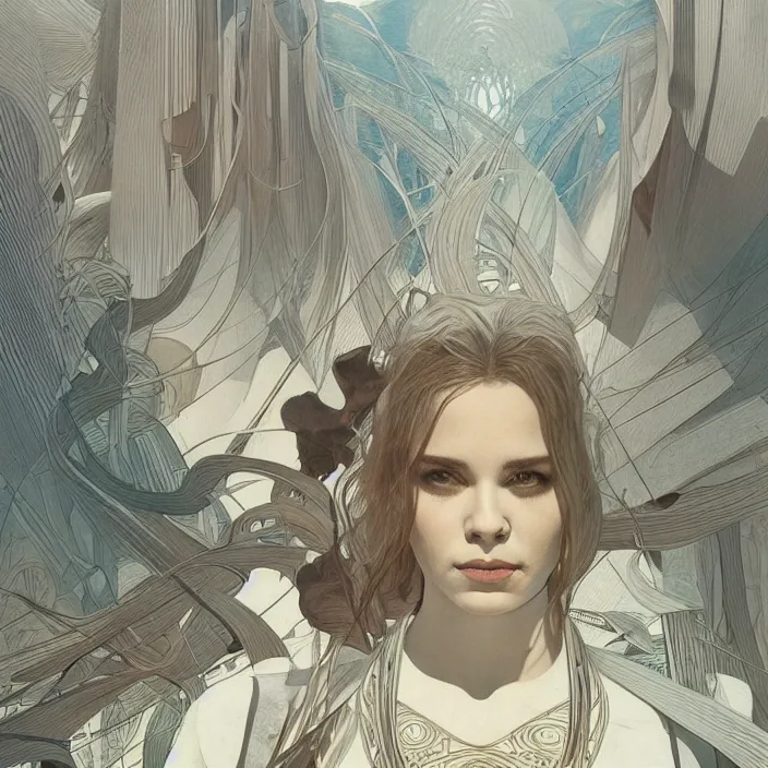 Image similar to minimal modernist bauhaus style neverending story, ultra realistic, concept art, intricate details, serious, highly detailed, photorealistic, octane render, 8 k, unreal engine, art by todd mcfarlane and artgerm and greg rutkowski and alphonse mucha