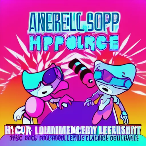 Image similar to ambient breakcore acid hyperpop sonic lounge photo