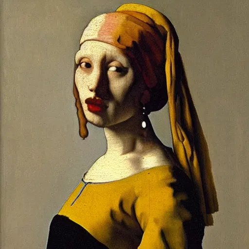 Image similar to cyborg by johannes vermeer