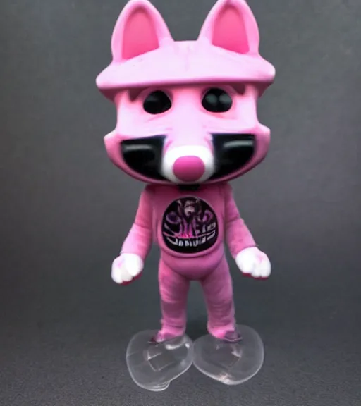 Image similar to pink wolf fursuit funko pop still sealed in box, ebay listing