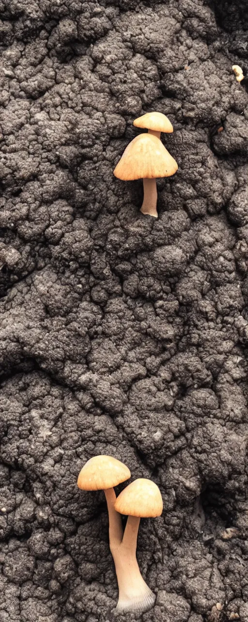 Prompt: real iphone photo of a mushroom growing in lava