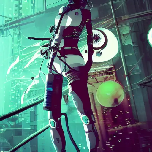 cyberpunk anime girl flip skateboard, sport, neonpunk,, Stable Diffusion