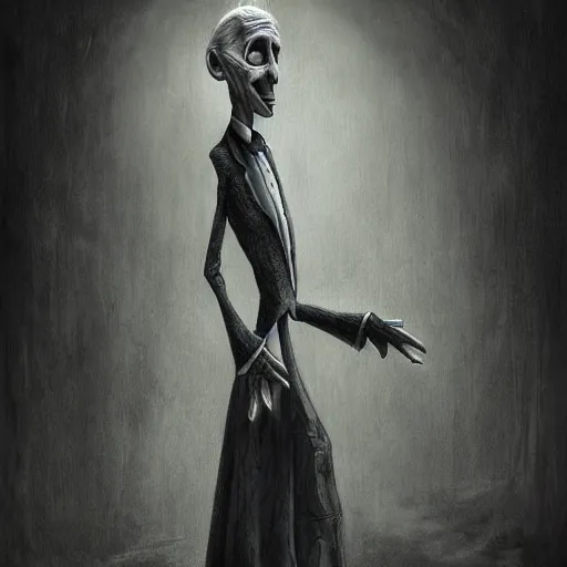 Image similar to michael karcz grunge drawing of joe biden. , in the style of corpse bride, loony toons style, horror themed, detailed, elegant, intricate, trending on artstation, 4k