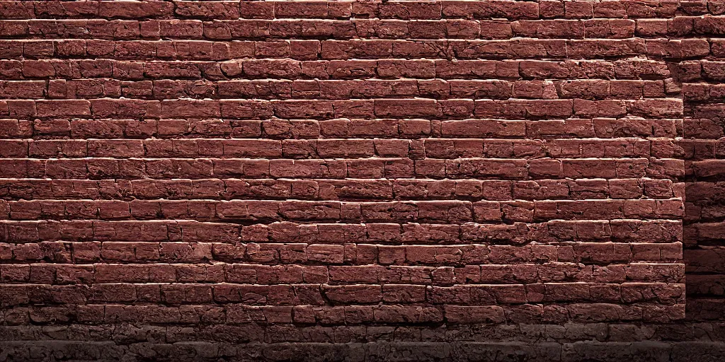 Image similar to a front on photograph of a brick wall, concept art, 4 k, unreal render, octane, trending on artstation, hyper realistic