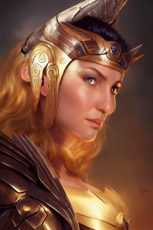 Image similar to amazon valkyrie athena, d & d, fantasy, portrait, highly detailed, headshot, digital painting, trending on artstation, concept art, sharp focus, illustration, art by artgerm and greg rutkowski and magali villeneuve