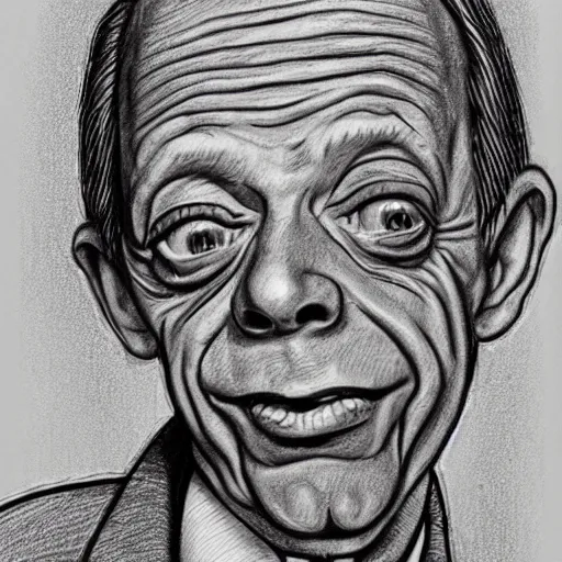 Prompt: a portrait drawing of Don knotts drawn by Robert Crumb
