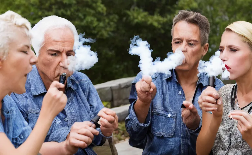 Image similar to vaping with seniors