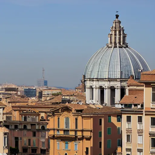 Prompt: skyscrapers in Rome