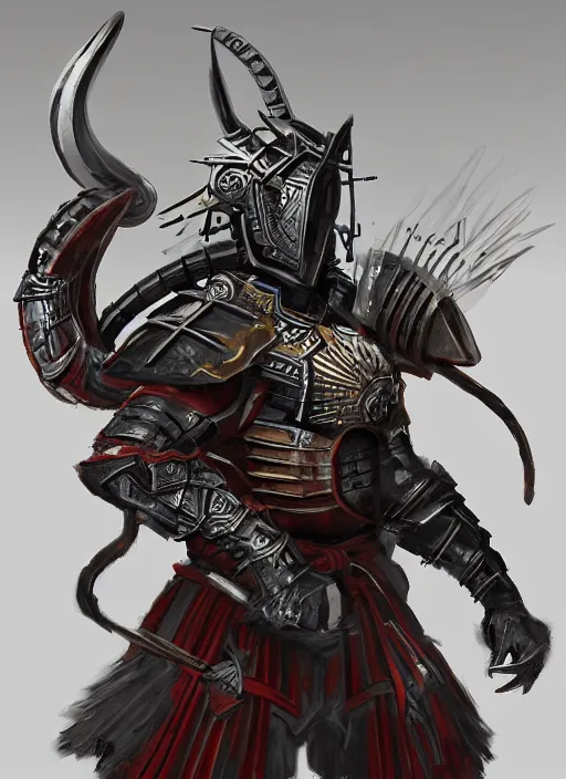 Image similar to Samurai with an insectoid armor, in the style of Sam Guay and Fenghua Zhong and Sam Spratt, character art, trending on artstation