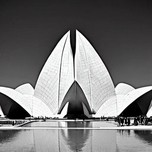 Prompt: futuristic lotus temple by buckminster fuller and syd mead, intricate contemporary architecture, photo journalism, photography, cinematic, national geographic photoshoot