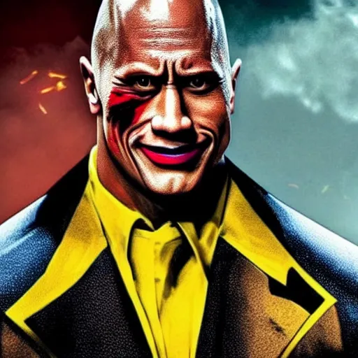 Image similar to Dwayne Johnson as Joker