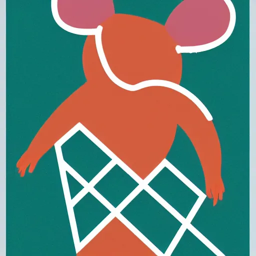 Prompt: a geometric mouse