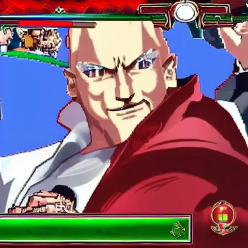 Prompt: alexander lukashenko as a character in guilty gear strive game.