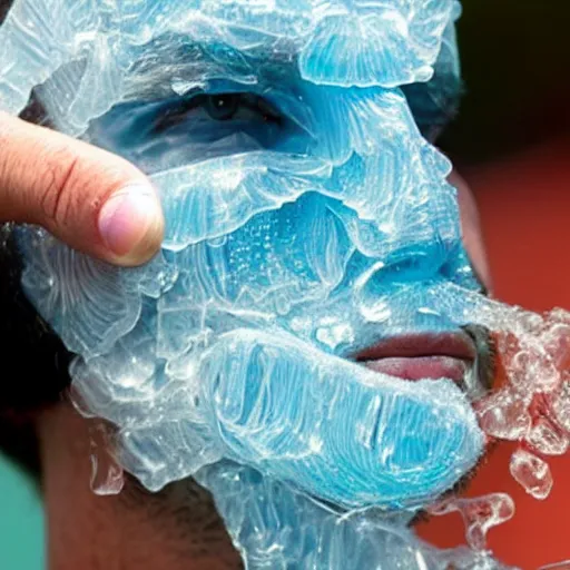 Image similar to man filled with microplastics