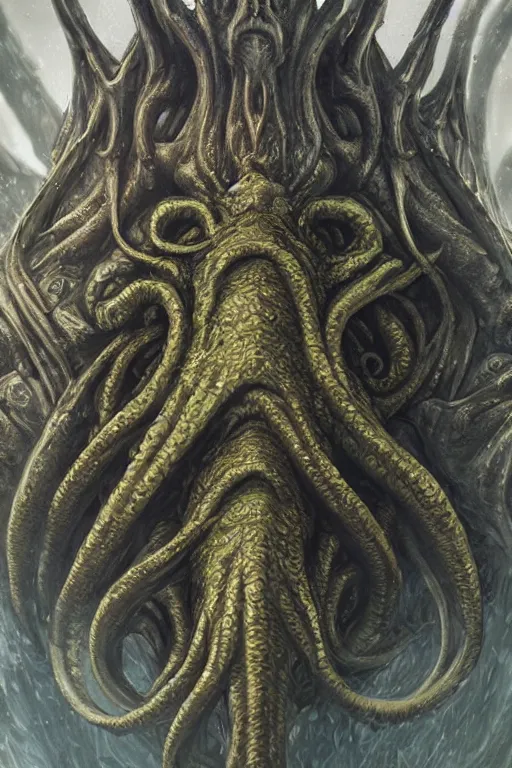 Image similar to Cthulhu monster, epic, detailed, 4k, realistic, trending on artstation