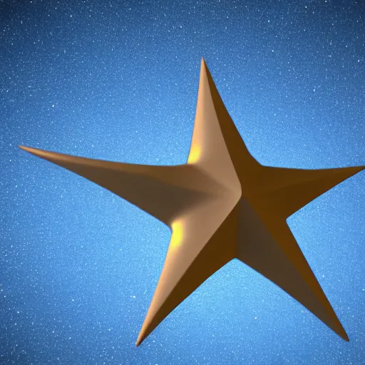 Prompt: blender render of a star