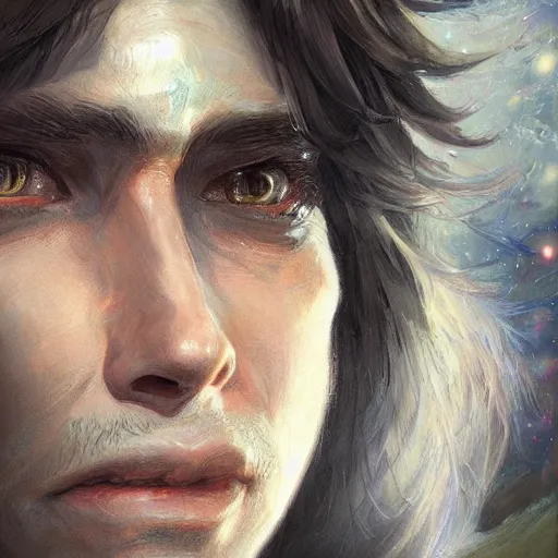 Image similar to howl from howl's moving castle as a fantasy d & d character, closeup portrait art by donato giancola and greg rutkowski, face, digital art, trending on artstation, symmetry!!