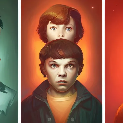 Prompt: face icon stylized minimalist stranger things, loftis, cory behance hd by jesper ejsing, by rhads, makoto shinkai and lois van baarle, ilya kuvshinov, rossdraws global illumination