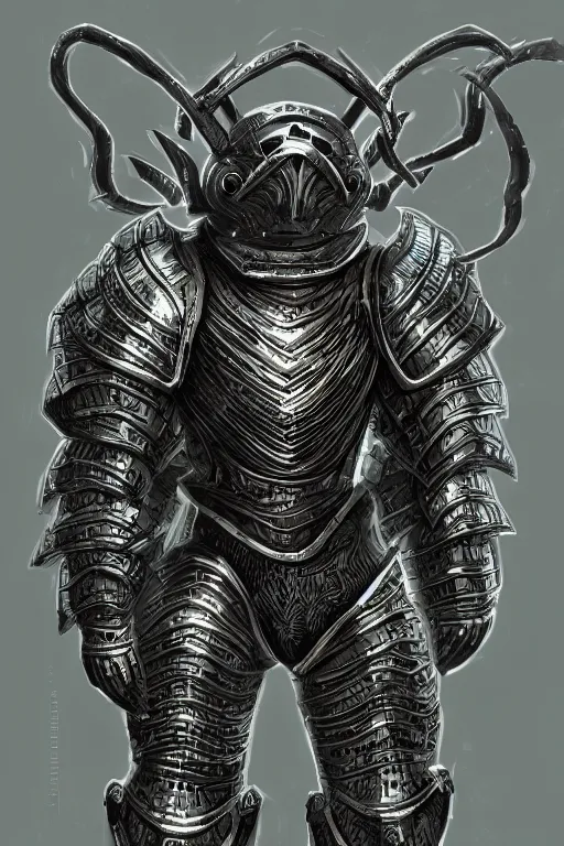 Prompt: armoured warrior limpet humanoid monster, symmetrical, highly detailed, digital art, limpet themed armour, sharp focus, trending on art station, ambient lighting, kentaro miura art style