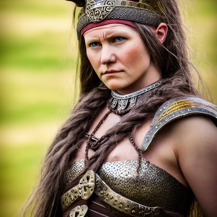 full body photograph of a beautiful!!!! viking woman. | Stable Diffusion