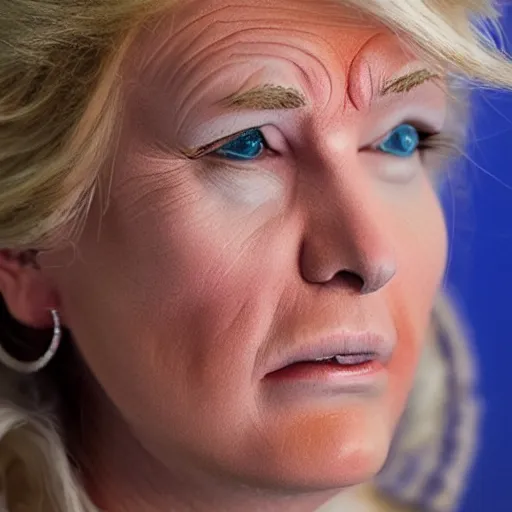 Image similar to donald trump as a woman, hyper realistic, ultra detailed, 8 k, 5 0 mm lens