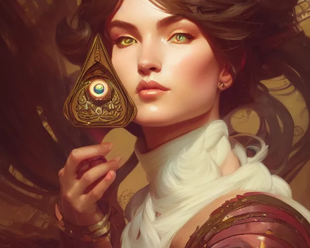 Image similar to photography of muxxi, deep focus, d & d, fantasy, intricate, elegant, highly detailed, digital painting, artstation, concept art, matte, sharp focus, illustration, hearthstone, art by artgerm and greg rutkowski and alphonse mucha