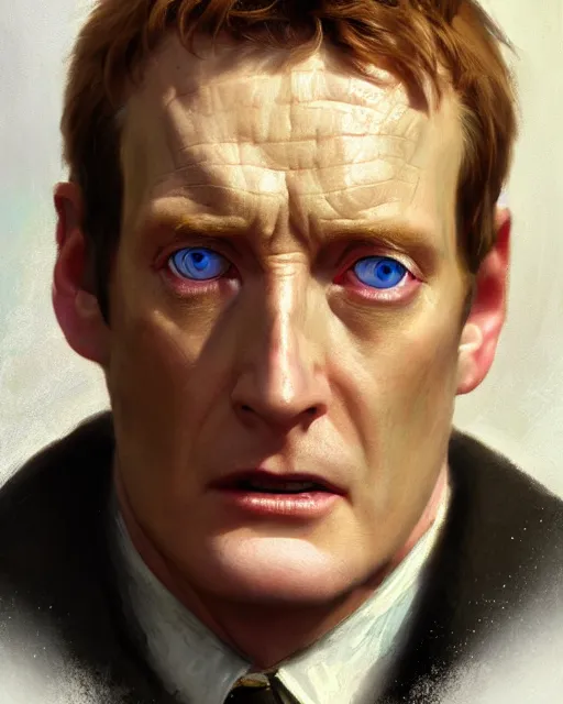 Image similar to close - up oil portrait of vislor turlough played by mark strickson from doctor who series, artstation, highly detailed digital painting, smooth, global illumination, fantasy art by greg rutkowsky, karl spitzweg, leyendecker