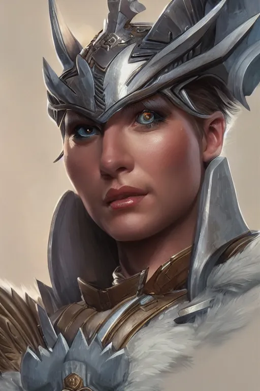 Image similar to amazon valkyrie athena, d & d, fantasy, portrait, highly detailed, headshot, digital painting, trending on artstation, concept art, sharp focus, illustration, art by artgerm and greg rutkowski and magali villeneuve