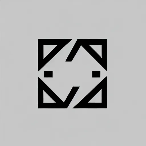 Prompt: minimal geometric bird symbol by karl gerstner, monochrome, negative space, clever, focused, hard line