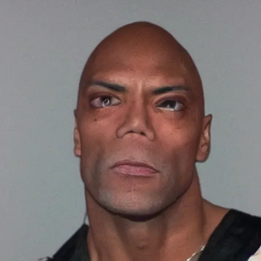 Image similar to dwayne the rock michael jackson, mugshot