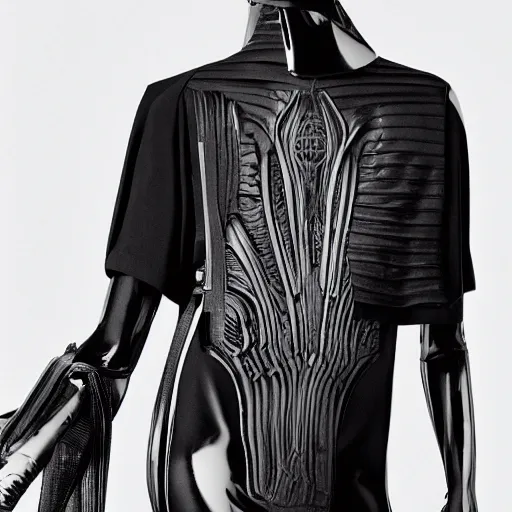 Image similar to giger hugo boss high fashion