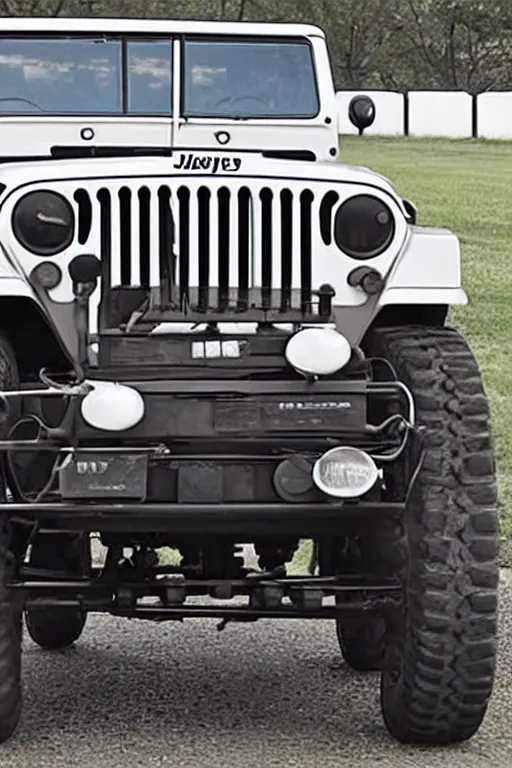 Image similar to A Jeep Willys with 3 levels