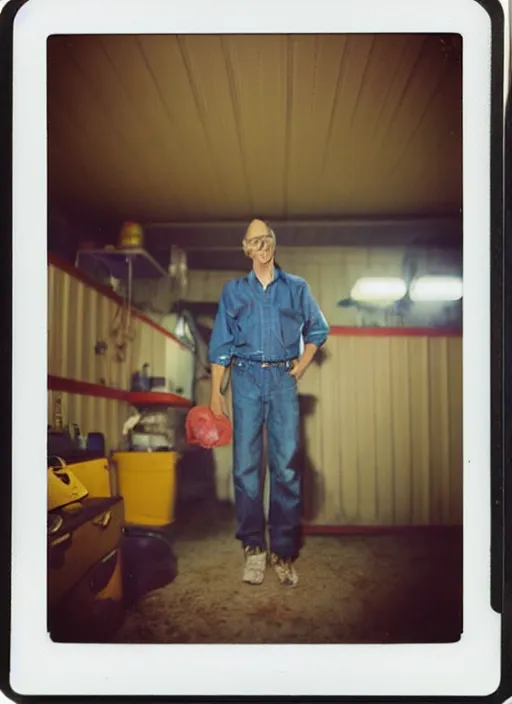 Prompt: detailed color analog medium format photo, polaroid closeup photo of person in trailerpark, rim light, made by john waters, shot at night with studio lights, high production value, intricate details, 8 k resolution, hyperrealistic, hdr, photorealistic, high definition, tehnicolor, award - winning photography, masterpiece, amazing colors,