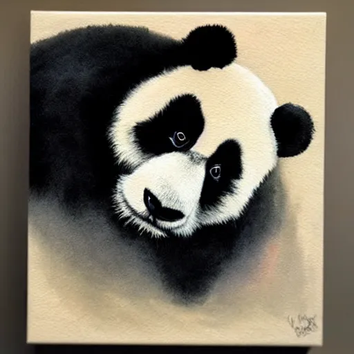 Prompt: a panda in the style of the famous artist