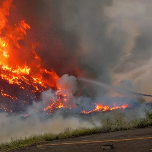 Image similar to a fire aword is falling from sky to earth