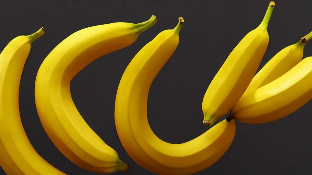 Prompt: a banana, hyperdimensional, 8 k, rim lighting, led, lumen global illumination, opaque, glowing, rubber, ray tracing reflections