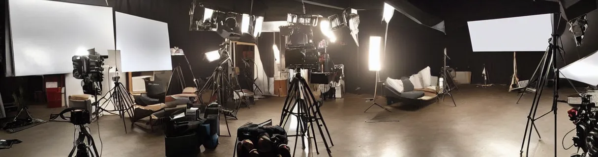 Prompt: photo of a movie set, studio, movie set, realistic, studio lighting