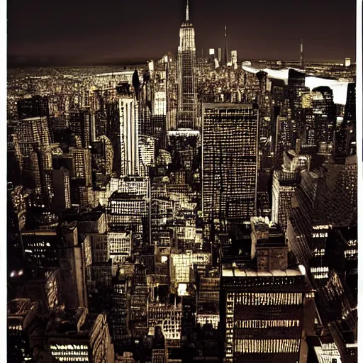 Image similar to gollum taller than the buildings in new york, by peter jackson, photographic still, intense, at night