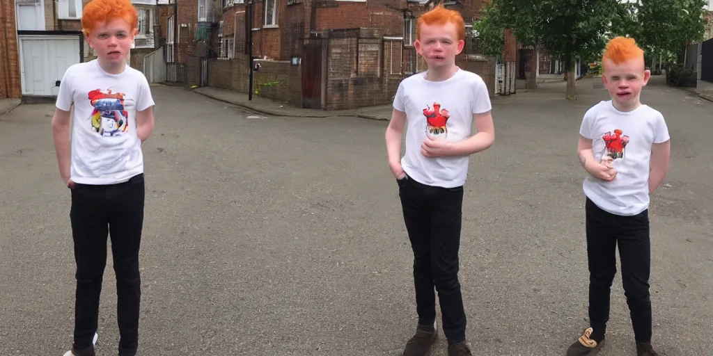 Image similar to ginger twin boys on South London street