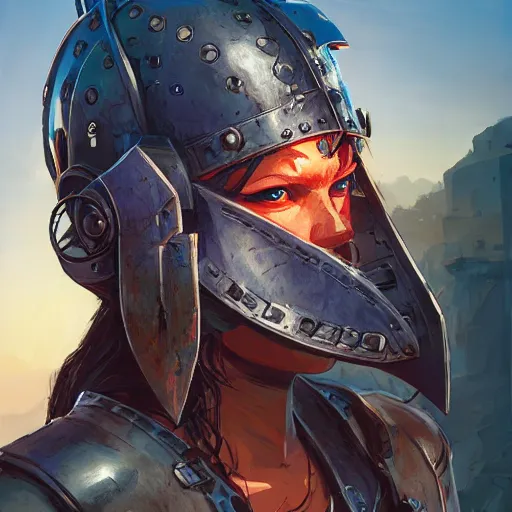 Image similar to cyberpunk viking helmet mask warrior goddess robot ninja fantasy, art gta 5 cover, official fanart behance hd artstation by jesper ejsing, by rhads, makoto shinkai and lois van baarle, ilya kuvshinov, ossdraws