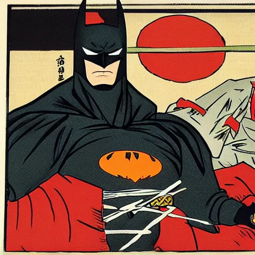 Image similar to edo style Batman