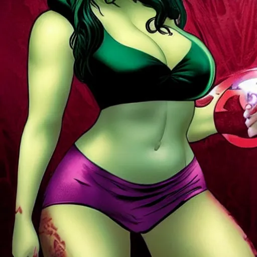 Image similar to Actress Bailey Jay as Marvel's She-Hulk