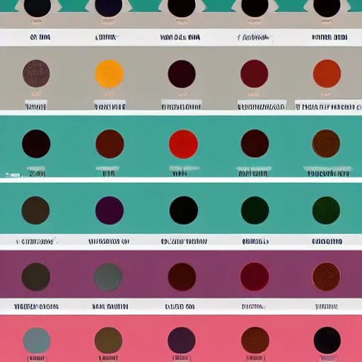 Image similar to color palate used by wes anderson in his films