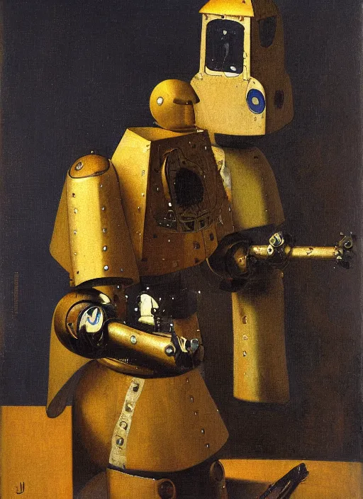 Image similar to robot warrior by Johannes Vermeer