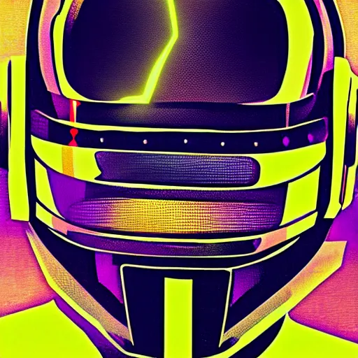 Image similar to daft punk concert in 1 bit art style