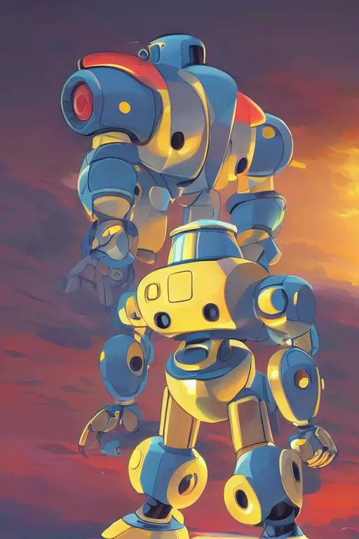 Image similar to metabots medabots medarotto medarot robot minimalist comics, behance hd by jesper ejsing, by rhads, makoto shinkai and lois van baarle, ilya kuvshinov, rossdraws global illumination ray tracing hdr radiating a glowing aura