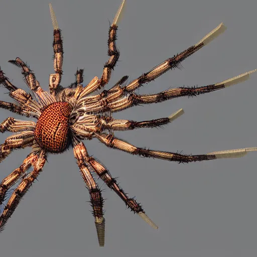 Image similar to poorly rendered 3 d spider