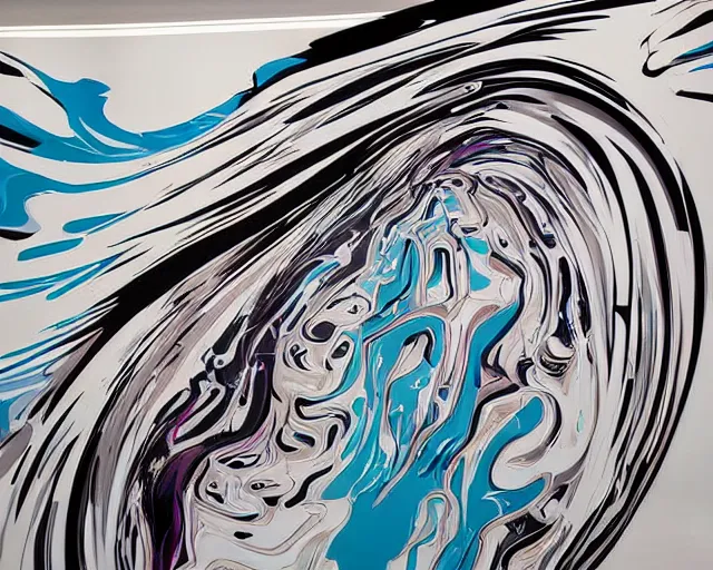 Image similar to huge fluid artwork by futura 2 0 0 0